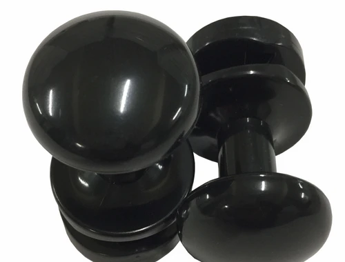 PRIME Handtuchhalter für Badheizkörper Schwarz glänzend 2 Stück