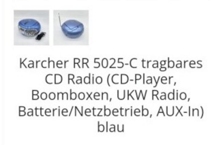RR 5025-C tragbares CD Radio